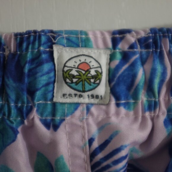 COPY - Sunset X Vine Men's Rasqual Tropical Mid Rise Swim Trunks size XL - Picture 3 of 8